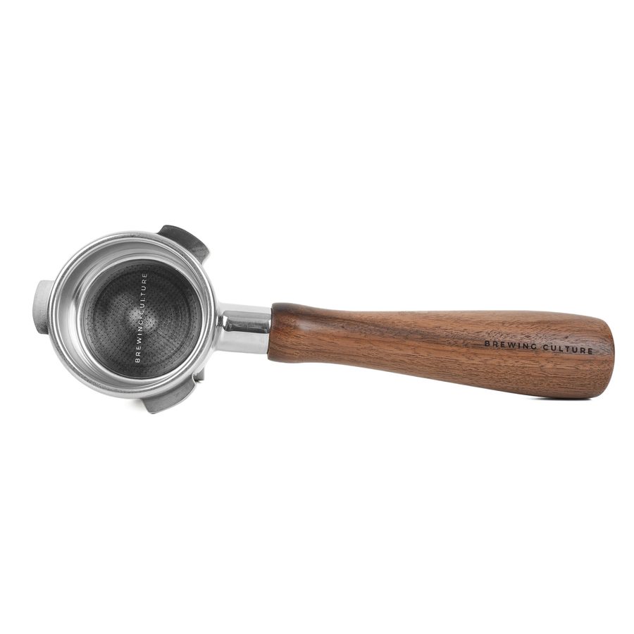 BC Breville bottomless portafilter with walnut handle