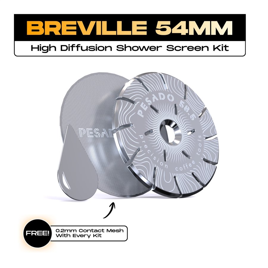Pesado High Diffusion BR54HD shower screen for Breville 54 mm
